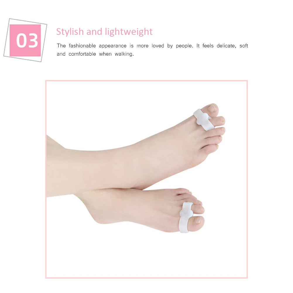 1Pair Toe Orthosis Clip Pads Pain Relief Finger Bunion Orthotics Protector Soft Protective Toe Stretchers for Plantar Fasciitis