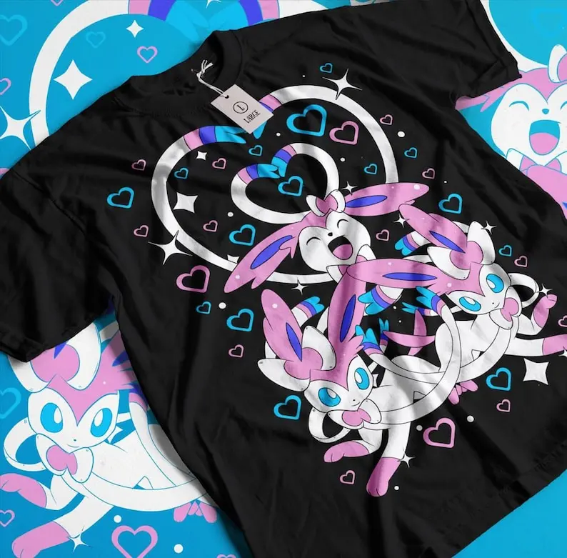 

Sylveon tee! Perfect for a Gift, Present, Holiday, Birthday! Japanese Anime