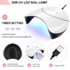 Phoenixy Manicure Tools Kit 8ML Gel Nail Polish with 36W UV LED Nail Lamp Semi Permanent UV Gel Varnish Complete Nail Art Kit 2