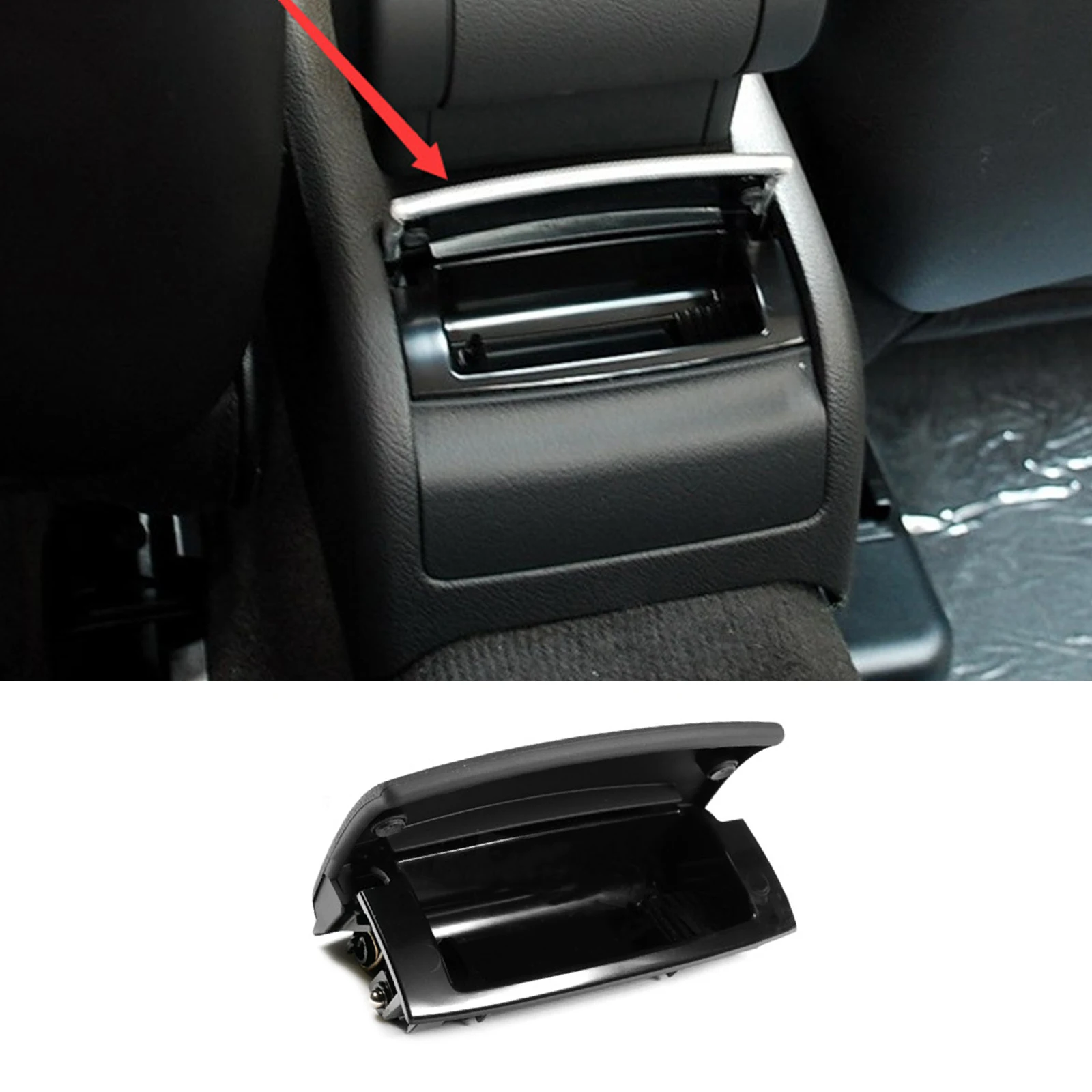 

Car Rear Ashtray 8E0857961M Black Rear Center Console Ashtray for Audi A4 B6 B7 S4 Quattro 2001-2008 Interior Accessories