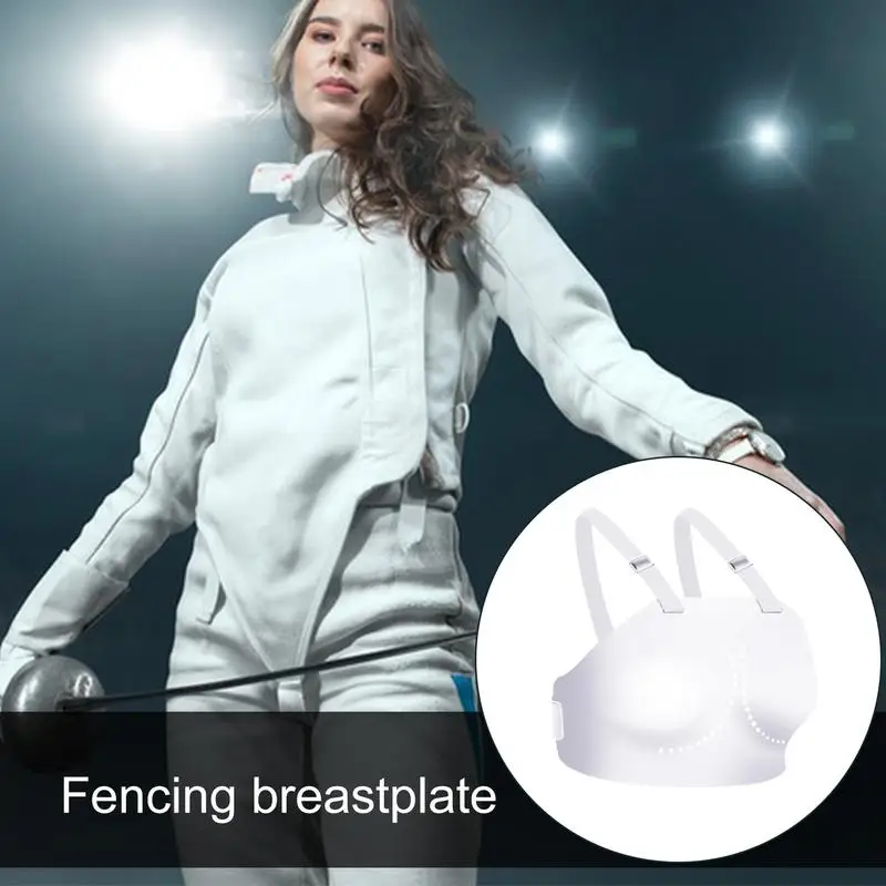 Fencing Chest Protector Women Ergonomic Chest Guards With Adjustable Strap Sports Protection Gear Chest Guard Fencers Training 4