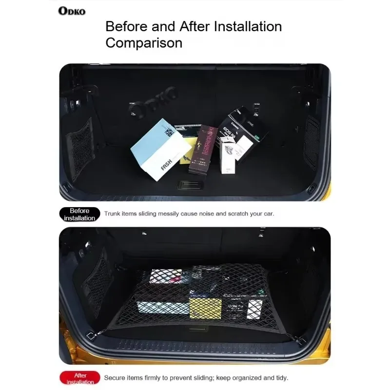 마쓰다 CX-50 2023-2025 카고 네트 트렁크 오거나이저 메쉬 트렁크 오거나이저 가방 자동차 액세서리 수납 여행 캠핑 용품