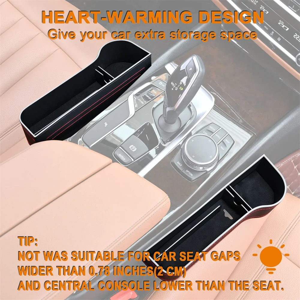 Car Seat Gap Filler Organizer Between Front seat car Organizer and Storage  Box, Auto Premium PU Leather Console with Cup Holder - AliExpress