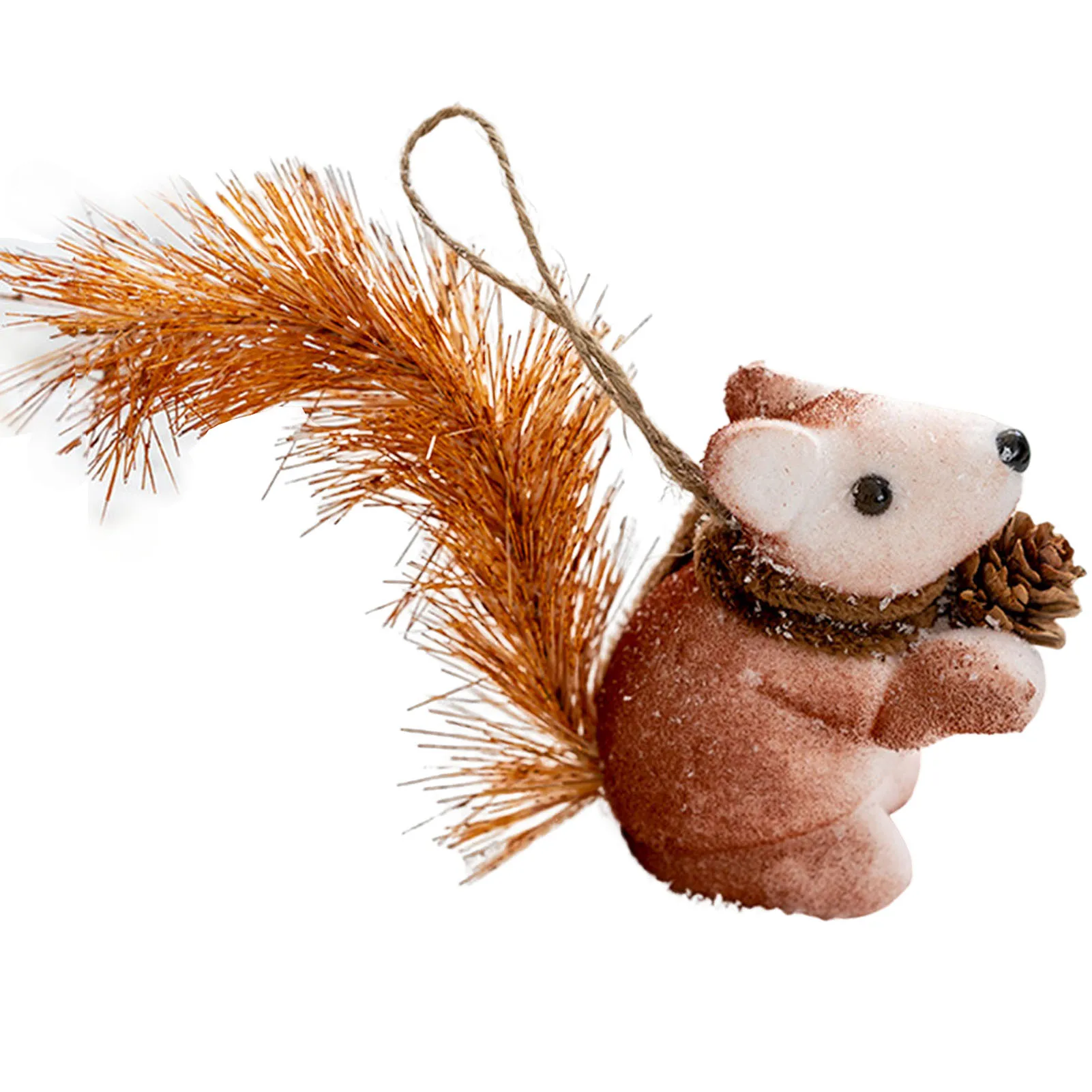 

Christmas Squirrel Hanging Ornaments Flocking Simulation Squirrel Ornaments Gift for Friends Family Members