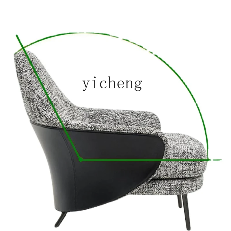 

Zk Single-Seat Sofa Chair Italian Light Luxury Modern Minimalist Living Room Backrest Fabric Casual Lounge Chair