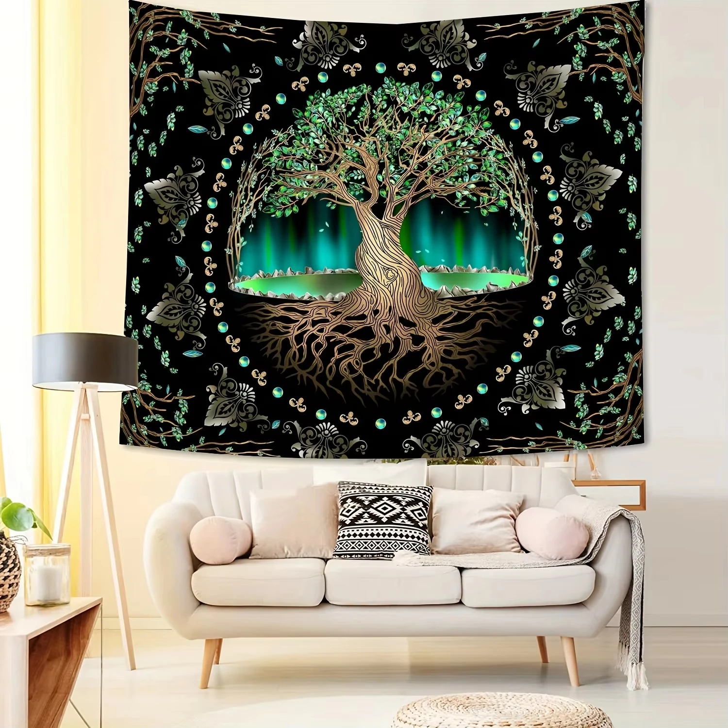 VIKAMA Bohemian Forest Tapestry Encrypted Waterproof Living Room Bedroom Wall Decoration Bedroom Decoration - Image 4