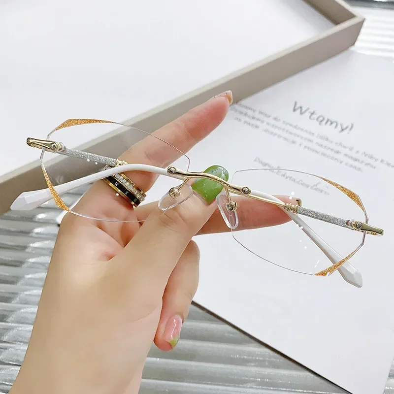 Luxury Frameless HD Lens Anti Blue Light Glasses - Vintage Style Ultra-Lightweight High-End Eyewear