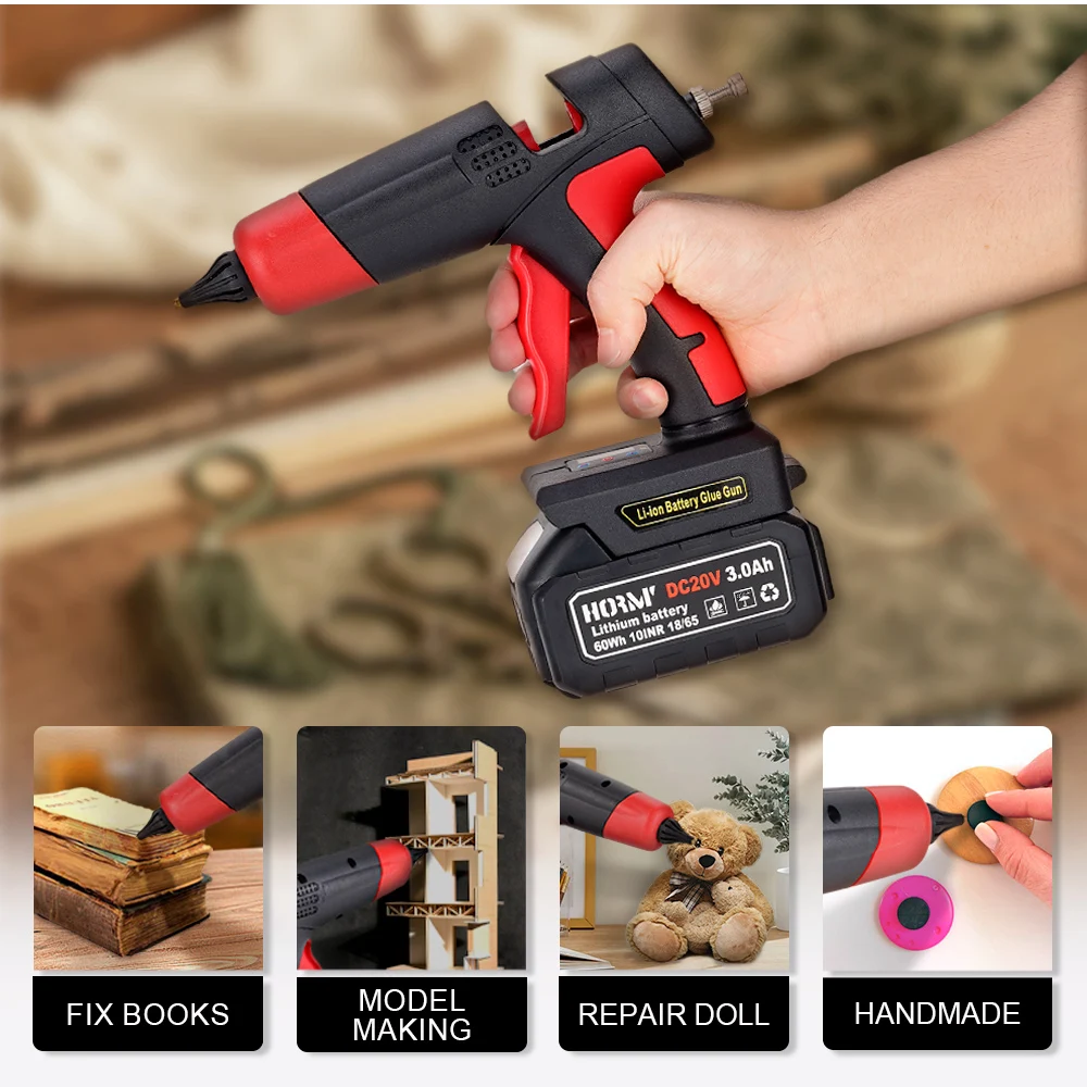 60W 11mm Electric Cordless Hot Melt Glue Gun for Makita/For Bosch/For