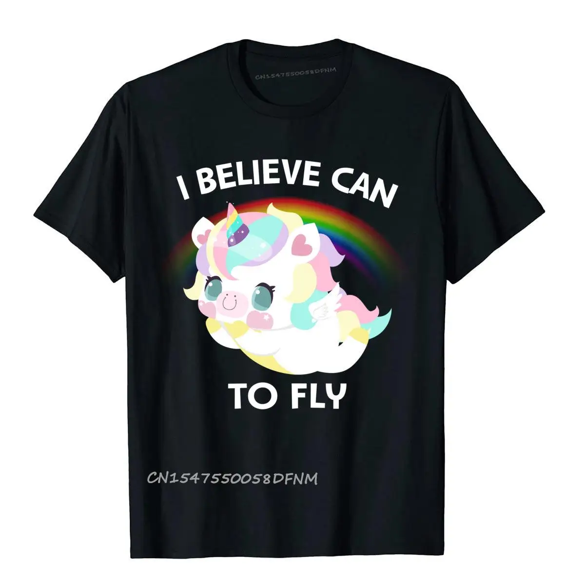 

I Believe Can To Fly Cute Young T Shirts Kawaii Graphic Funny New Tee Shirt 100% Premium Cotton Tops & Tees Cute Print