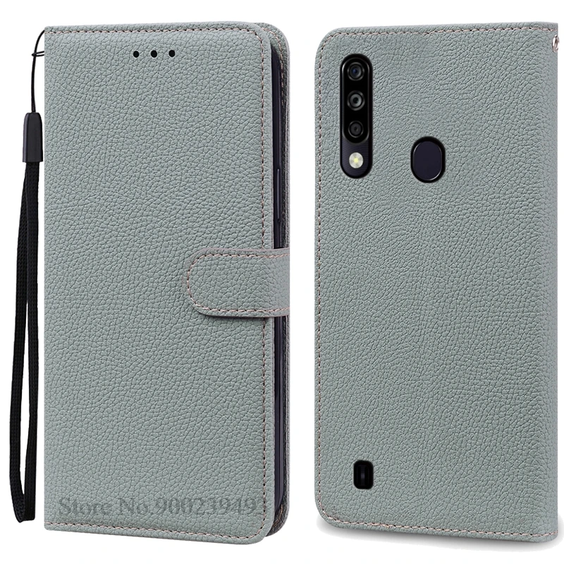 Sleek Silicone Wallet Leather Flip Case with Soft TPU Back Cover