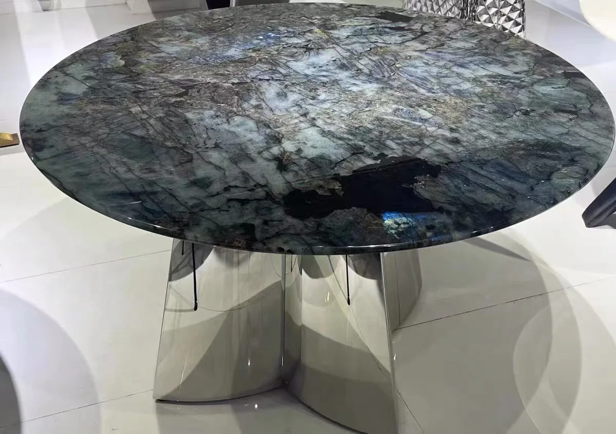 

Ресторанная мебель, итальянский роскошный камень, яркий камень, круглый обеденный стол, высококачественные западные столы и стулья