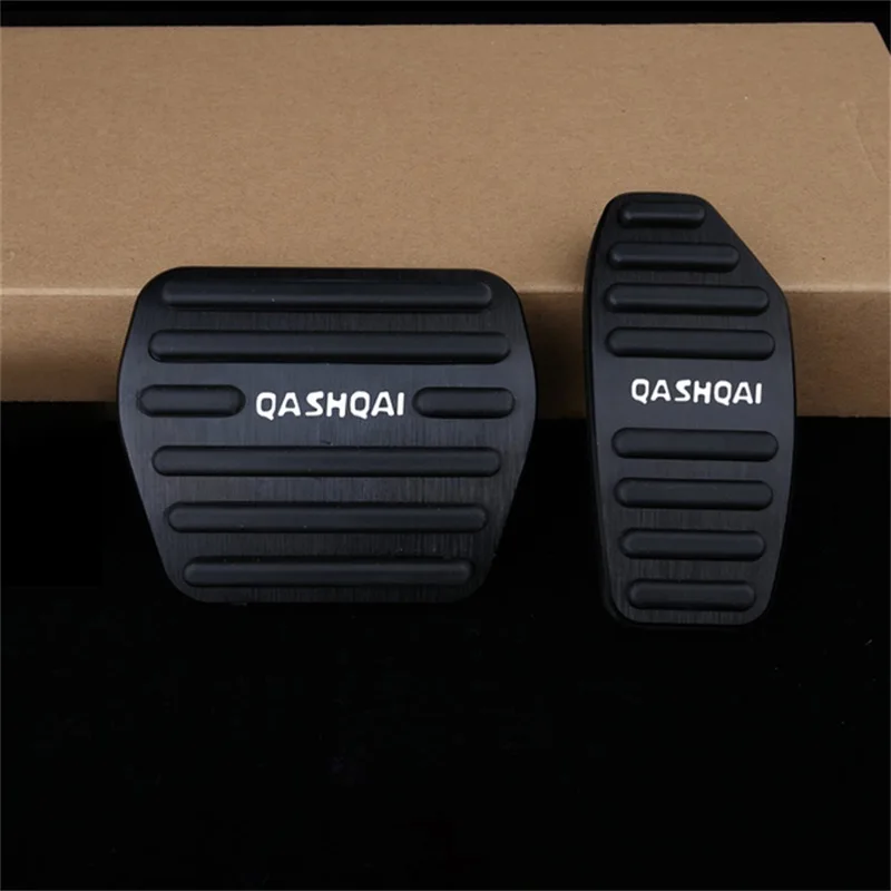 자동차 페달 커버 Nissan Qashqai j11 j12 2015 - 2021 2022 2023 미끄럼 방지 가속기 브레이크 레스트 패드 자동차 부품 스타일링 액세서리