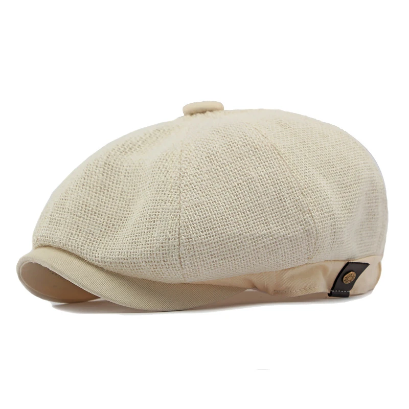 Cappello Uomo Vintage Da Pittore - Berretto Estivo In Cotone Lino, Stile Newsboy - Foto 11