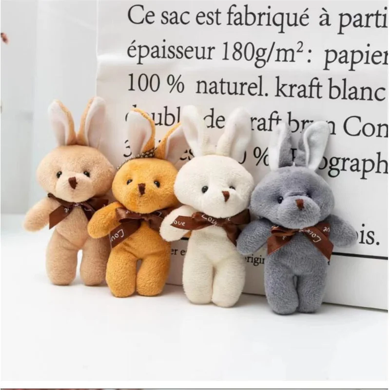 1PCS Plush Onepiece Rabbit Toys Little Bunny Pendant  Keychain Creative Doll Children's Gift For Small Girls