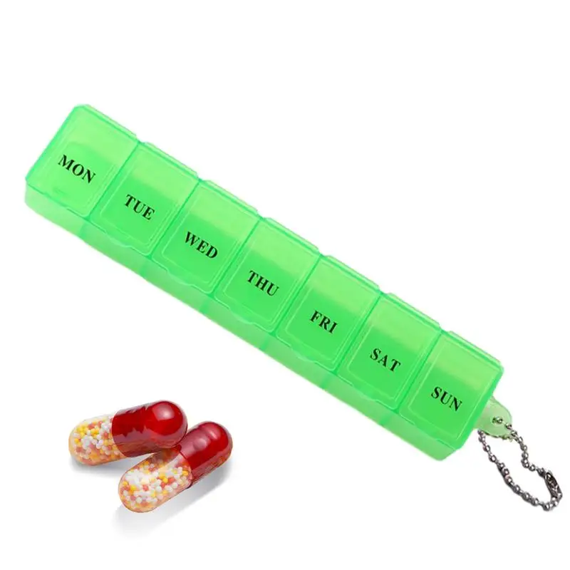 

Прозрачная коробка для лекарств и таблеток на 7 дней, держатель для еженедельных таблеток, органайзер для хранения, контейнер для таблеток, разделители для таблеток, Органайзер