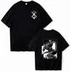 2025 Men's Anime Rage Man pattern Harajuku print 100% Pure Cotton Short-sleeved T-shirt Hip-hop Retro clothing