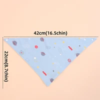 5pcs/lot Pure Cotton Baby Bibs Triangle Double Cotton Bibs Cartoon Print Saliva Towel Baby Boys Girls Feeding Apron 5