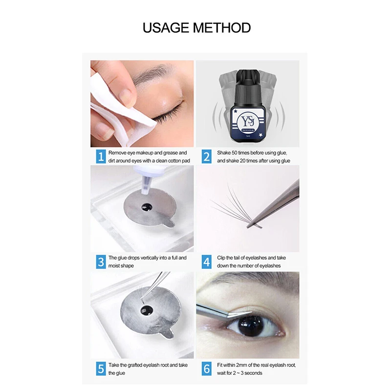 eyelash glue 1 Second Fast Drying Strong False Eye Lash Extension Glue Adhesive Retention Low Smell Mink Eyelash Glue Lashes Grafting