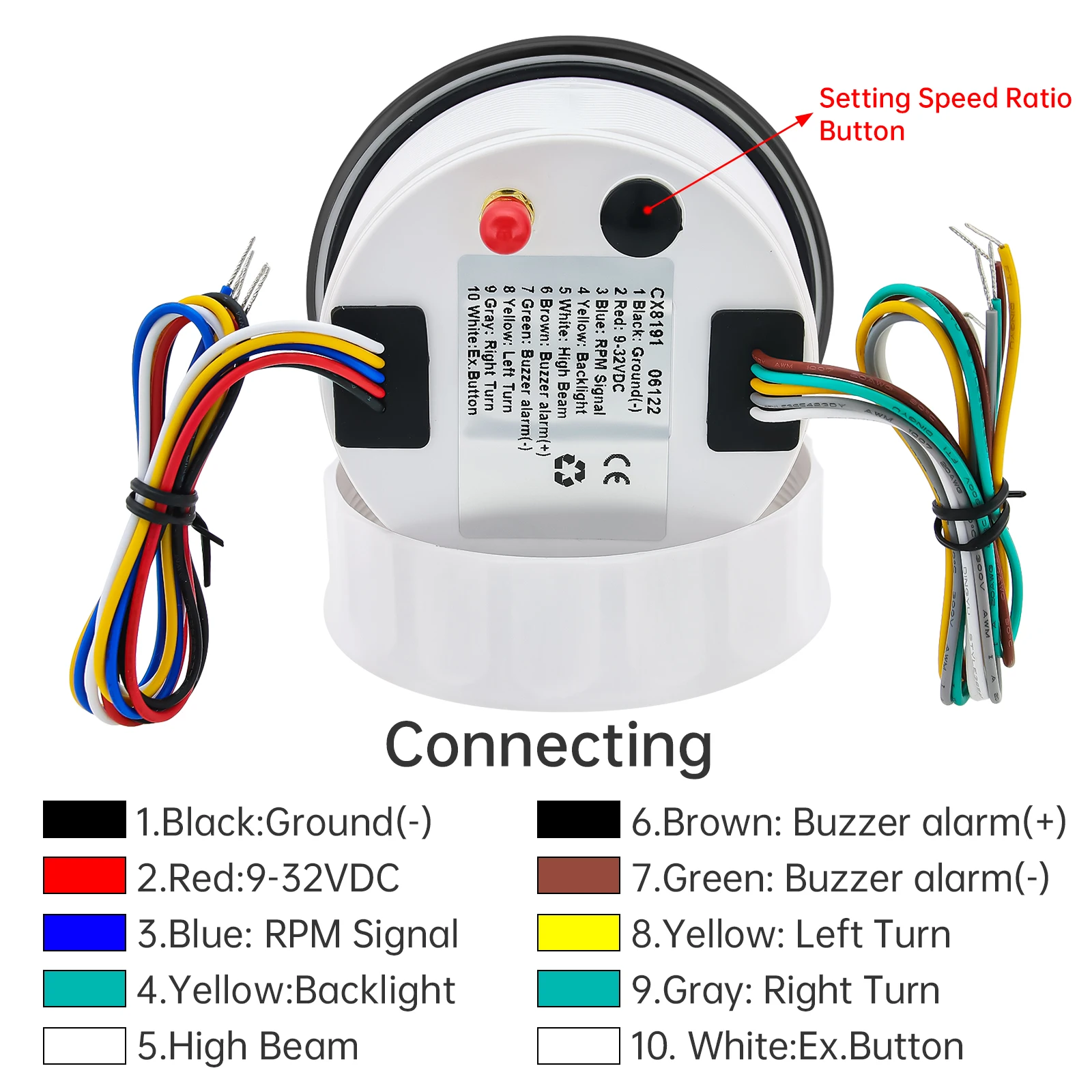 120KMH 200KMH GPS Speedometer Gauge + Tachometer 8000 RPM 85mm Dual Gauge Odometer GPS Antenna Turn Light Auto Yacht 9-32V speed meter,speed gauges,engine tachometer hour meter