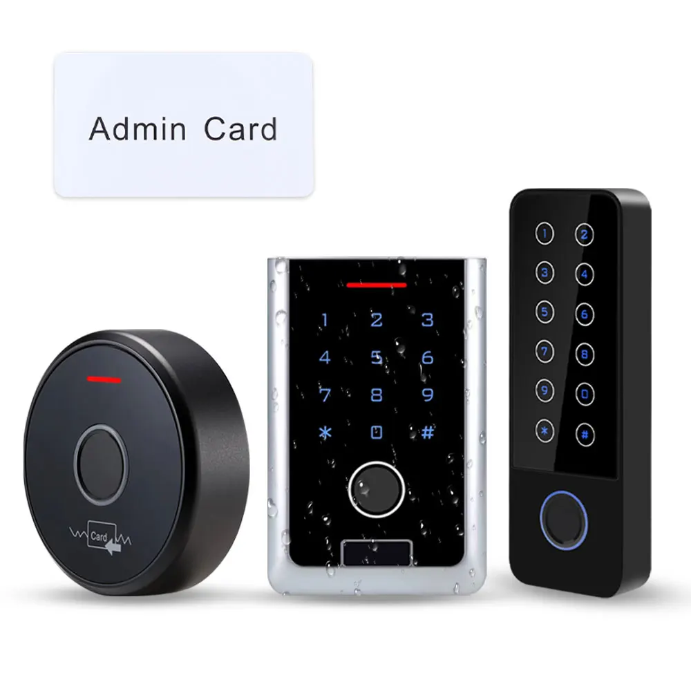 Metal Tuya Smart Home 2.4G WIFI RFID Fingerprint Access Control Keypad Wiegand Reader 26-44 56 support Admin Card Door Contact images - 6