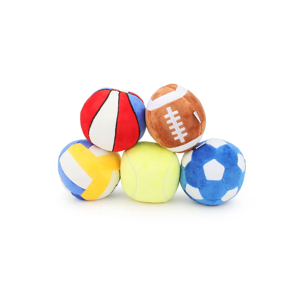 Plush Squeaky Ball Dog Toy 6
