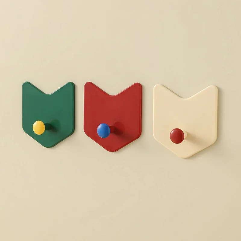 Dopamine Color Simple Arrow Punch-free Hook Traceless Kitchen Bathroom Toilet Universal Strong Sticky Hook Wall Hooks 5