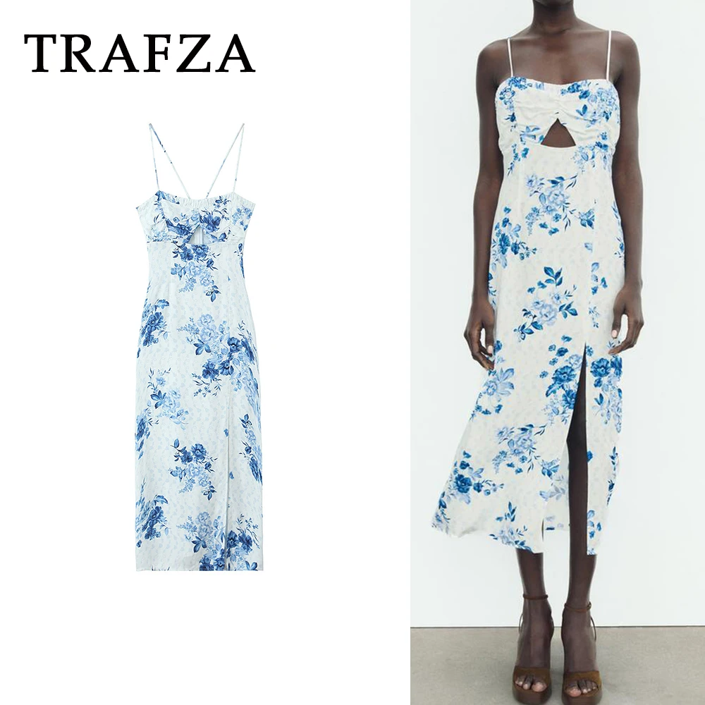 

Женское платье с цветочным принтом, на молнии, без рукавов