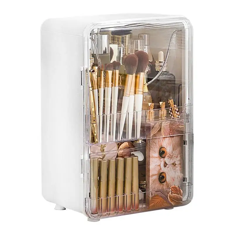 

Cosmetic Storage Box Vanity Makeup Case With 2 Drawers Desktop Organization Supplies For Foundation Blush Cosmetic Brushes