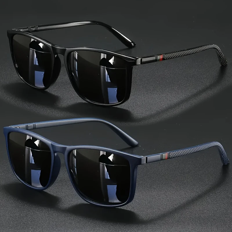 2 3pcs Square Vintage Cycling Sunglasses Men Women Travel Driving Fishing...