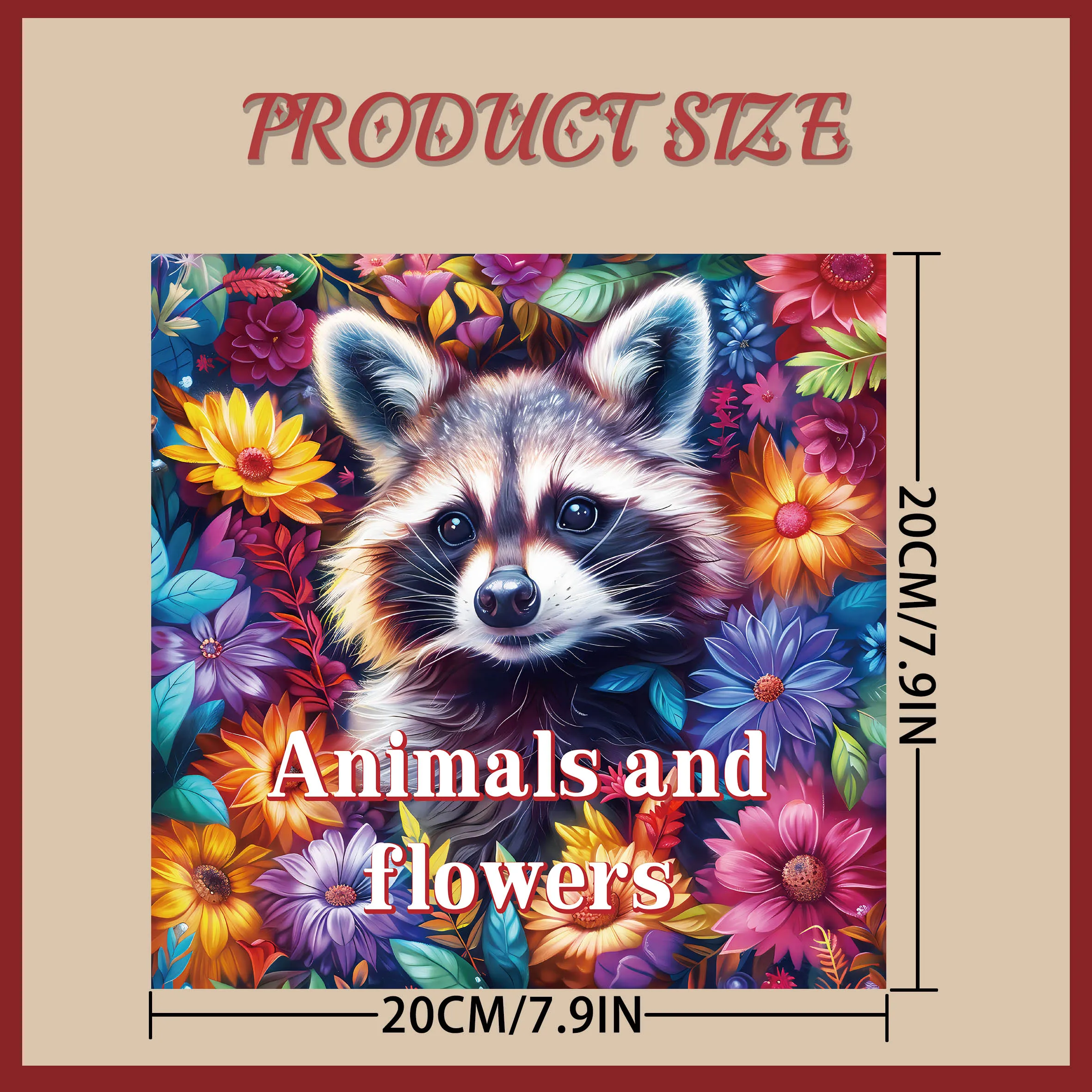 Adult Picture Book: Animal and Flower Coloring Book - 20 Pages of Cute Animals in Flower Fields 2