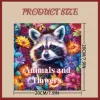 Adult Picture Book: Animal and Flower Coloring Book - 20 Pages of Cute Animals in Flower Fields 2