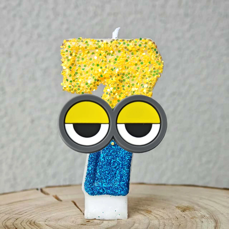Gelbe Bananenmann Kerze Nummer 0-9 Geburtstagstorte Kerze Dekoration Bananenmann Geburtstagsparty Tortenaufsatz Babyparty Dekor Geschenk – Detail 18