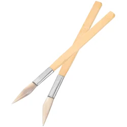 2 Pcs Agate Jewelry Smoothing Tool With Handle Polishing Burnisher Natural Burnishing For
