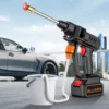 Cordless Power Washer 60Bar 300W High Power Washer Machine Rechargeable Battery 5in1 Nozzles Car Fence Floor Cleaning Watering 6