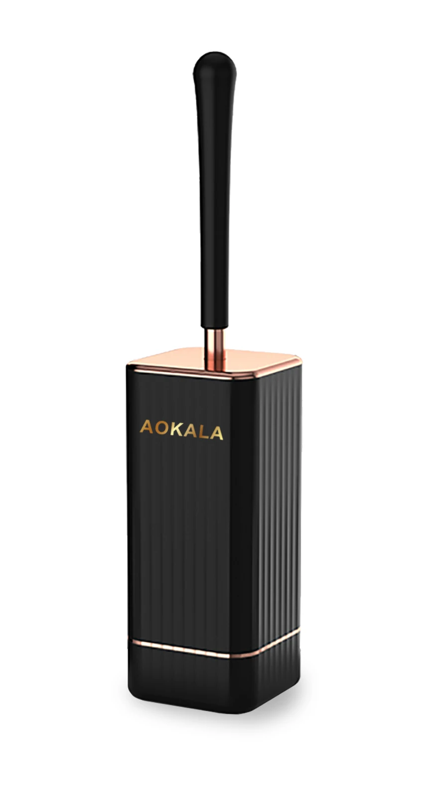 Aokala Silicone Toilet Brush Set with Holder - Long Handle, Modern Design, Durable Deep Cleaning