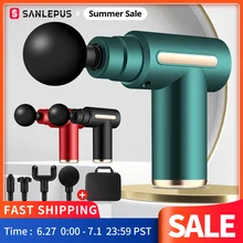  SANLEPUS Portable Massage Gun LCD Electric Percussion Pistol Massager For Body Neck Back Deep Tissue Muscle Relaxation Fitness 