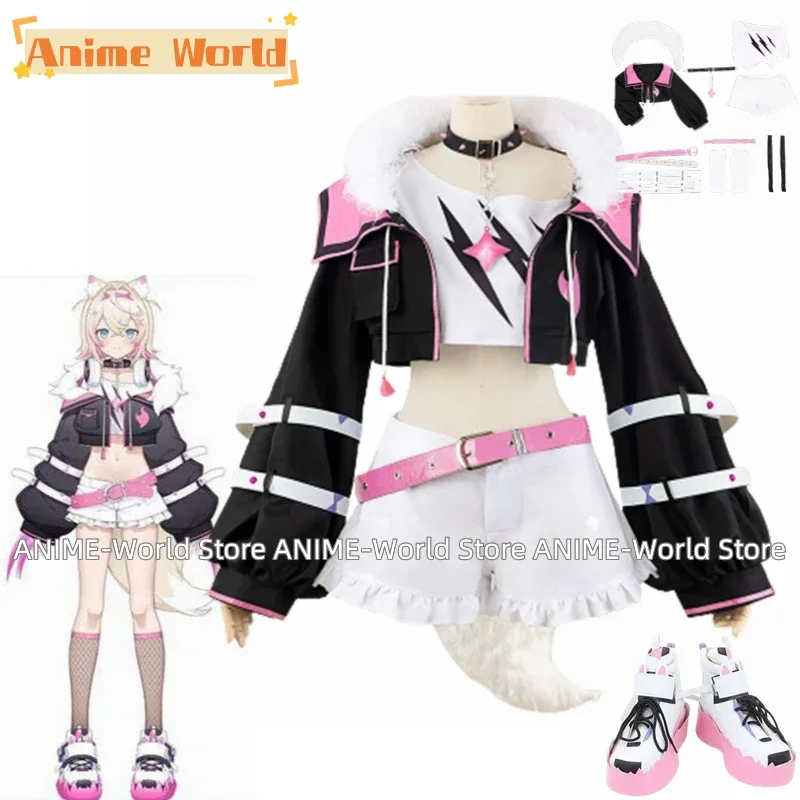 

《 Custom size 》 YouTuber VTuber Mococo Abyssgard Cosplay Costume Party Suit Top Skirts Halloween Uniform Anime Clothing Shoes
