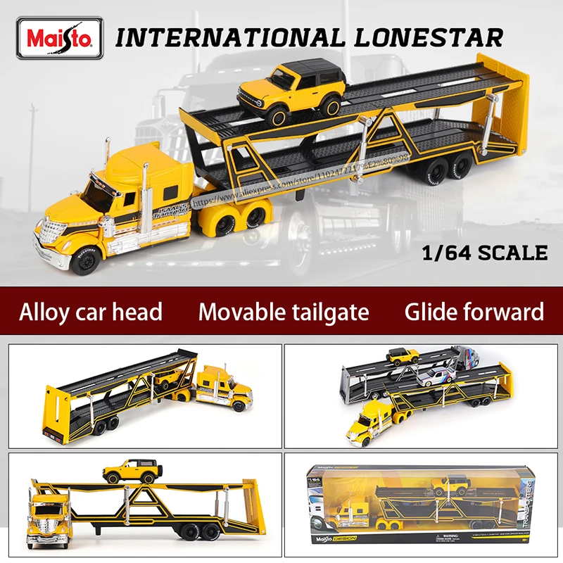 Maisto 1:64 Scale 2021 Ford Bronco Diecast Car With Trailer & Ski Boat - Tow & Go Series