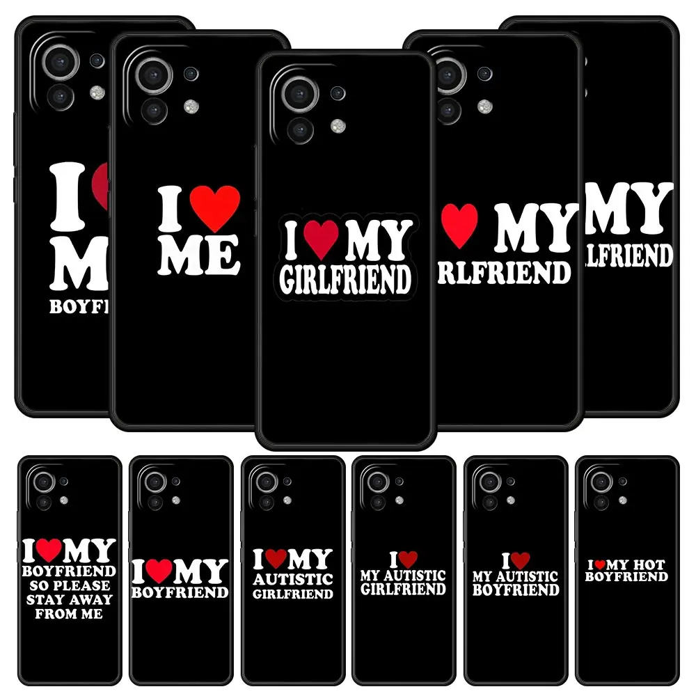 Cute I Love My Girlfriend/Boyfriend Soft TPU Phone Case Cover