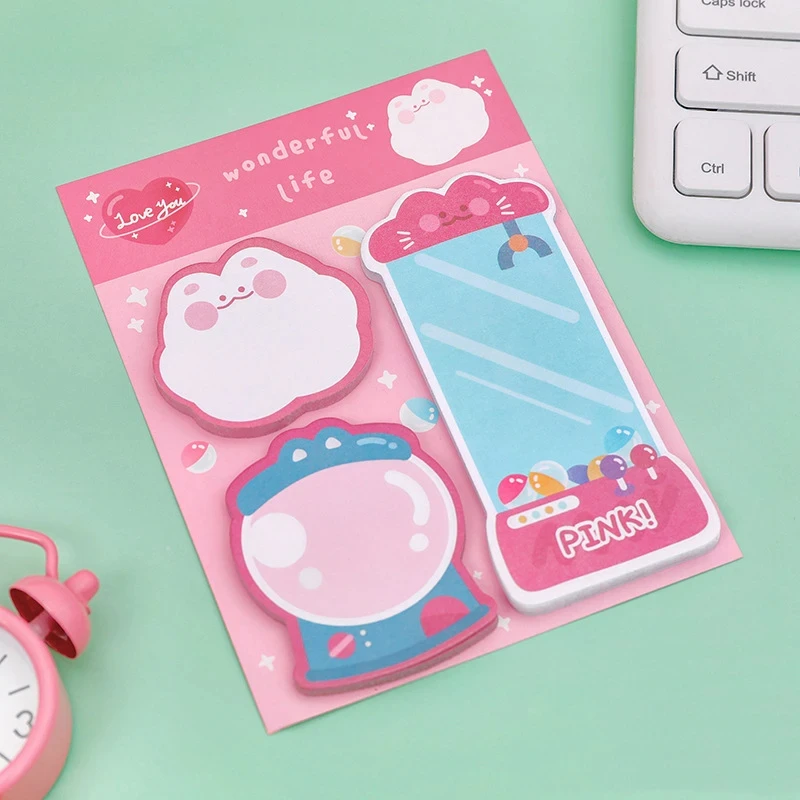 Sticky Notes 1-4 pcs Cartoon Adhesive Cute Animals Notes Notepad Memo Pad Stationery Sticker