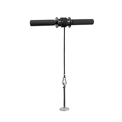 Wrist and Forearm Strengthening Roller with Hand Grip for Home Gym Fitness (Black Basic)