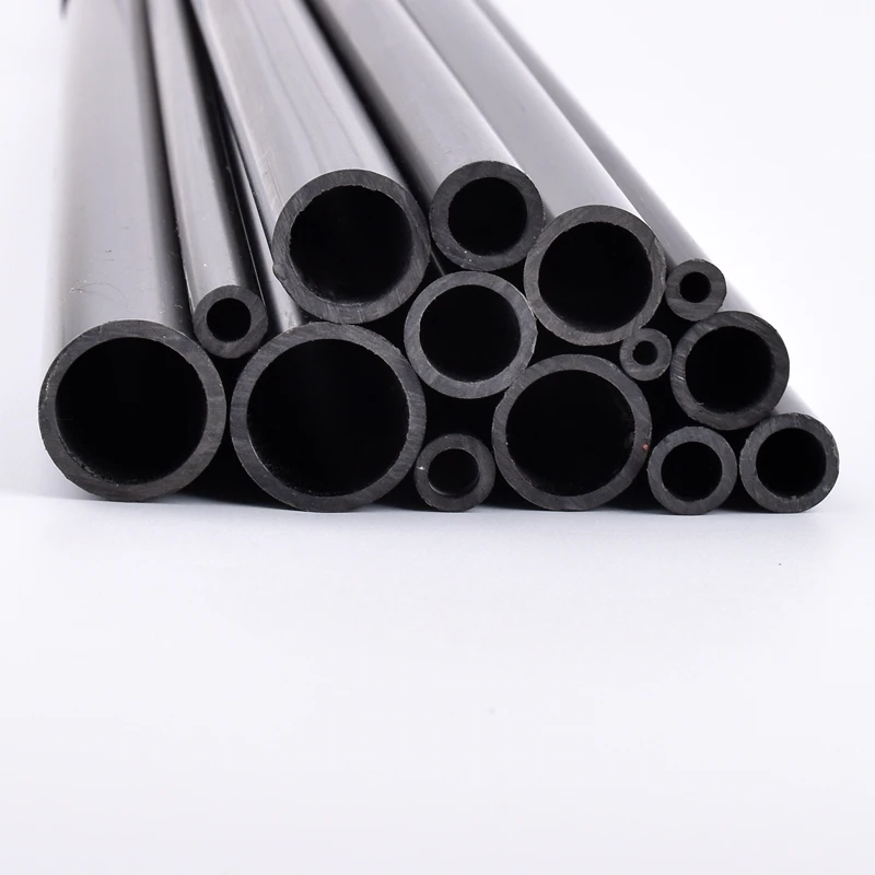 2-Piece Black PVC Hard Tube Set for Garden Irrigation and DIY Projects (50cm Length)