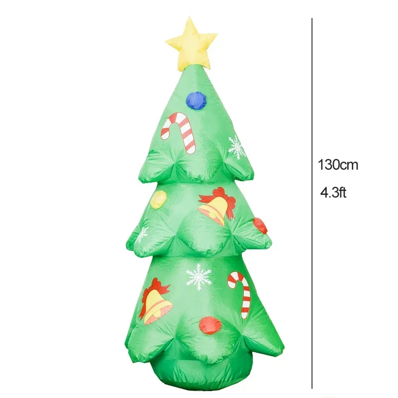 4.3FT Inflatable Christmas Tree LED Light Blow up Decorations for Christmas Party Indoor Outdoor Yard Garden Lawn Holiday Party 5