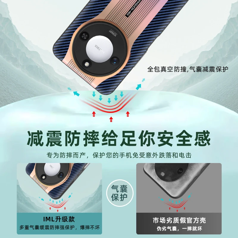 Laser Gradient Color Shockproof Bumper Phone Case – Slim, Thin, and Durable Back Cover