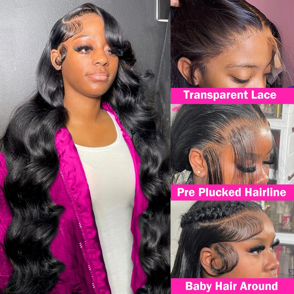 30 40 Inch 13x6 Hd Lace Frontal Wig 250 Density 13x4 360 Lace Front Body Wave Human Hair Wigs Brazilian Glueless Wig Preplucked 5