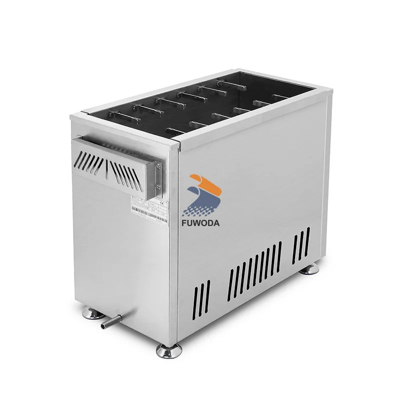 Hot Dog Roller Maker Sausage Cheese Snacks Food Commercial 21L Large Capacity Gas Cheese Hot Dogs Sticks Deep Fryer Machine