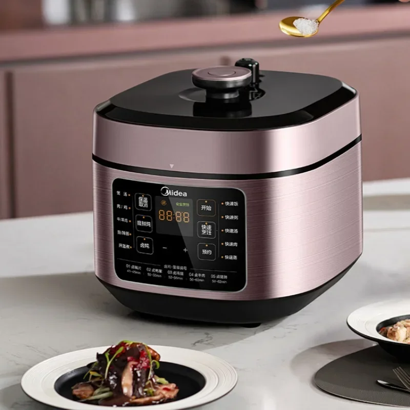 Midea 5L autocuiseur électrique 220V 1000W 70kPa Panela De Pressão moins sel 2 Pots intérieurs cuiseur à riz cuiseur multifonctionnel