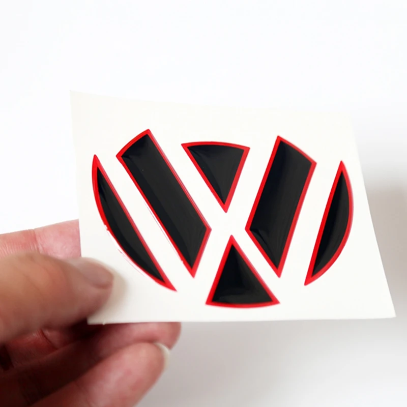자동차 전면 후면 엠블럼 배지 로고 스티커, 폭스바겐 VW 골프 7 CC 폴로 제타 파사트 투아렉 보라 장식 스타일링 스티커, 1X