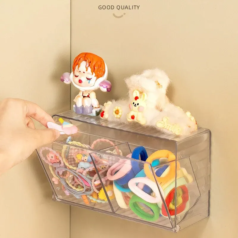 Children Hair Accessories Storage Box Wall-mounted Girls Baby Clip Ties  Hair Clip Rubber Band Jewelry Box Plastic Cap Organizing - AliExpress