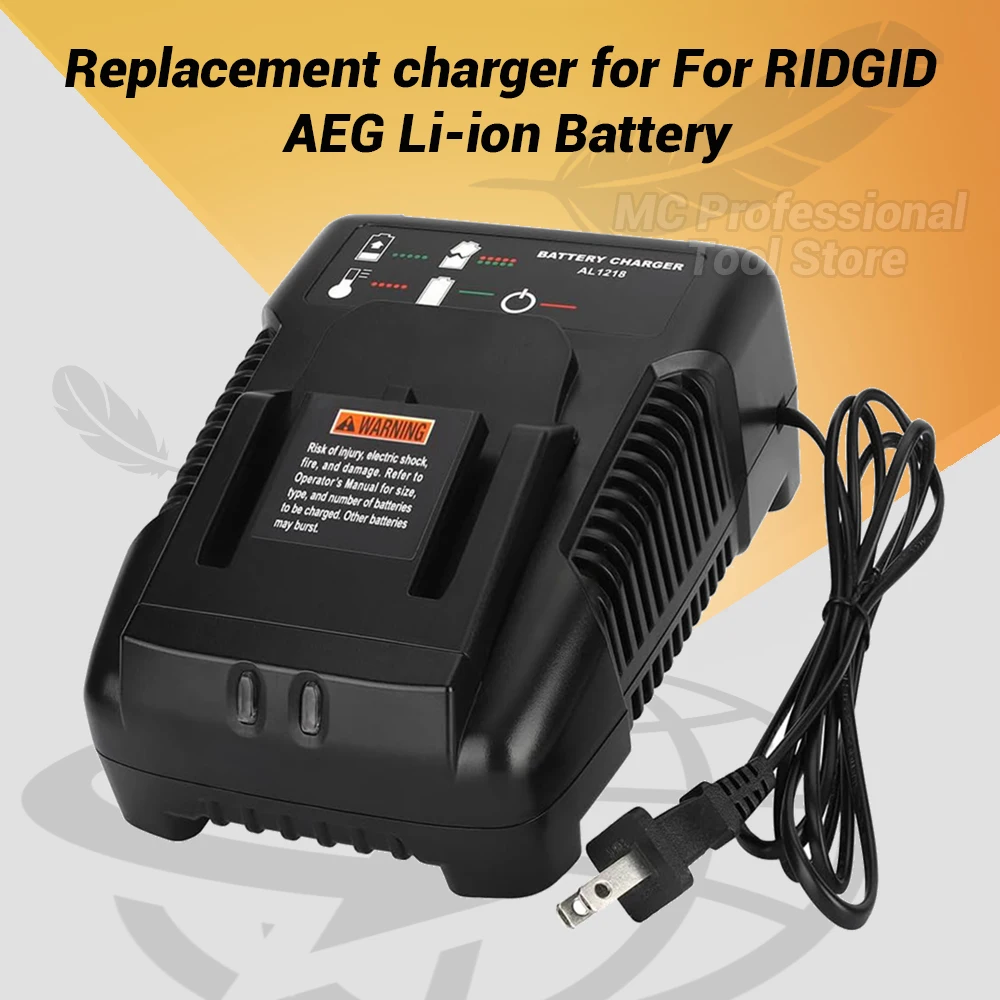 18V Lithium Battery Charger For AEG RIDGID 14.4V 18V Li-Ion Battery Power Tool B